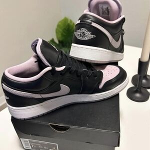 Jordan Women's Low Top Sneakers in Black and Light Pink